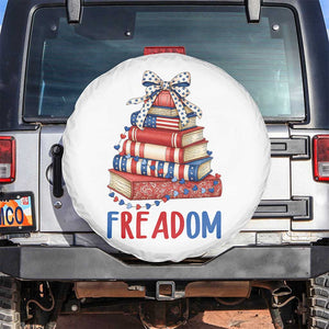 Funny Patriotic Book Lover Gift Spare Tire Cover Freadom TS12 No hole White Print Your Wear