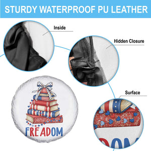 Funny Patriotic Book Lover Gift Spare Tire Cover Freadom TS12 Print Your Wear