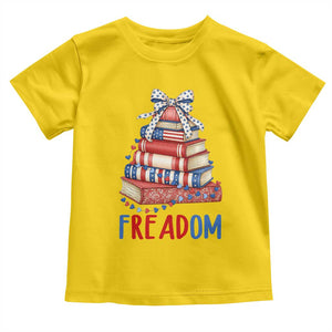 Funny Patriotic Book Lover Gift Toddler T Shirt Freadom TS12 Daisy Print Your Wear