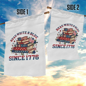 Funny Patriotic Book Lover Gift Garden Flag Read White Blue Since 1776 TS12 Print Your Wear