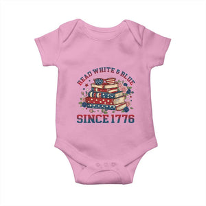 Funny Patriotic Book Lover Gift Baby Onesie Read White Blue Since 1776 TS12 Light Pink Print Your Wear