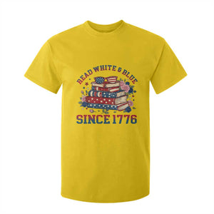 Funny Patriotic Book Lover Gift T Shirt For Kid Read White Blue Since 1776 TS12 Daisy Print Your Wear