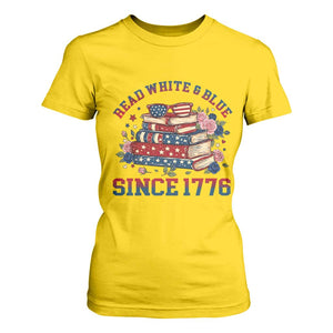 Funny Patriotic Book Lover Gift T Shirt For Women Read White Blue Since 1776 TS12 Daisy Print Your Wear
