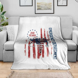 Patriotic ED Nurse Gift Throw Blanket 250 Years Of Emergency Department TS12 Print Your Wear