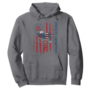 Patriotic ED Nurse Gift Hoodie 250 Years Of Emergency Department TS12 Charcoal Print Your Wear