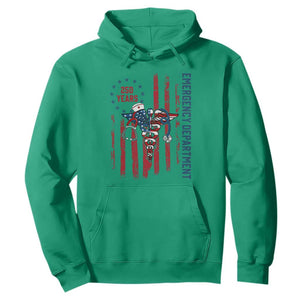Patriotic ED Nurse Gift Hoodie 250 Years Of Emergency Department TS12 Irish Green Print Your Wear