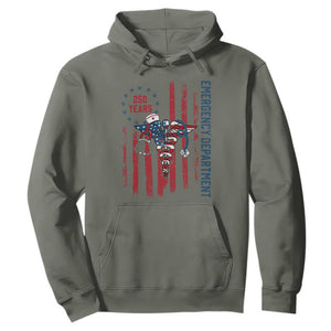 Patriotic ED Nurse Gift Hoodie 250 Years Of Emergency Department TS12 Military Green Print Your Wear