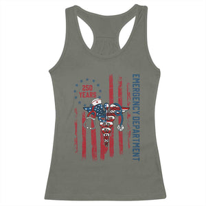 Patriotic ED Nurse Gift Racerback Tank Top 250 Years Of Emergency Department TS12 Military Green Print Your Wear