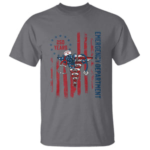 Patriotic ED Nurse Gift T Shirt 250 Years Of Emergency Department TS12 Charcoal Print Your Wear