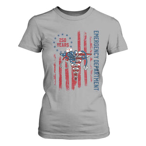 Patriotic ED Nurse Gift T Shirt For Women 250 Years Of Emergency Department TS12 Sport Gray Print Your Wear