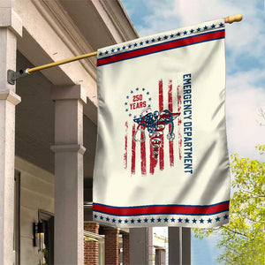 ED Nurse Gift Patriotic Garden Flag 250 Years Of Emergency Department TS12 Modern Beige Red Print Your Wear