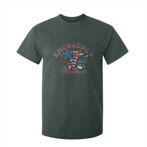 Patriotic Emergency Department T Shirt For Kid USA 250th Anniversary Medical Gift TS12 Dark Forest Green Print Your Wear