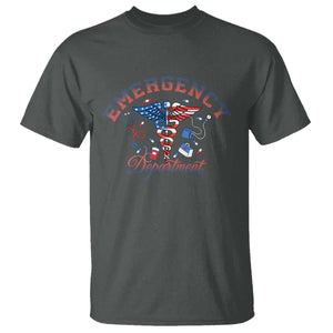 Patriotic Emergency Department T Shirt USA 250th Anniversary Medical Gift TS12 Dark Heather Print Your Wear