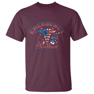 Patriotic Emergency Department T Shirt USA 250th Anniversary Medical Gift TS12 Maroon Print Your Wear