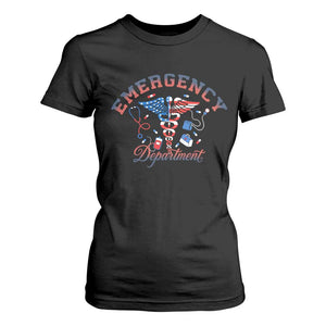 Patriotic Emergency Department T Shirt For Women USA 250th Anniversary Medical Gift TS12 Black Print Your Wear