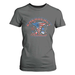 Patriotic Emergency Department T Shirt For Women USA 250th Anniversary Medical Gift TS12 Dark Heather Print Your Wear