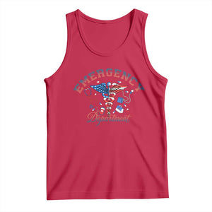 Patriotic Emergency Department Tank Top USA 250th Anniversary Medical Gift TS12 Red Print Your Wear