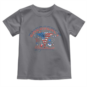 Patriotic Emergency Department Toddler T Shirt USA 250th Anniversary Medical Gift TS12 Charcoal Print Your Wear