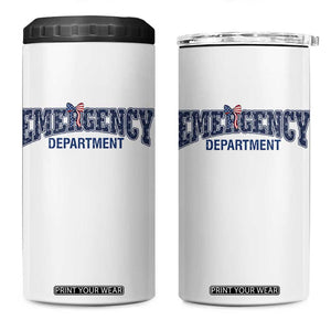 Patriotic ER Nurse Gift 4 in 1 Can Cooler Tumbler America 250th Anniversary TS12 One Size: 16 oz White Print Your Wear