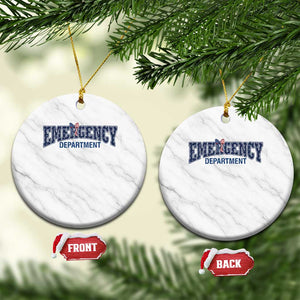Patriotic ER Nurse Gift Ceramic Ornament America 250th Anniversary TS12 1pc White Marble Print Your Wear