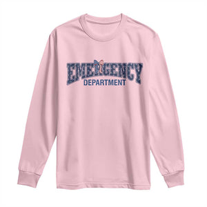 Patriotic ER Nurse Gift Long Sleeve Shirt America 250th Anniversary TS12 Light Pink Print Your Wear