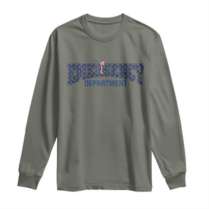 Patriotic ER Nurse Gift Long Sleeve Shirt America 250th Anniversary TS12 Military Green Print Your Wear