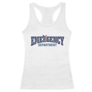 Patriotic ER Nurse Gift Racerback Tank Top America 250th Anniversary TS12 White Print Your Wear