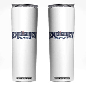 Patriotic ER Nurse Gift Skinny Tumbler America 250th Anniversary TS12 White Print Your Wear
