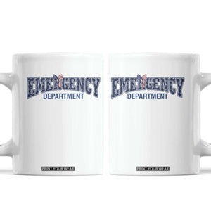 Patriotic ER Nurse Gift Coffee Mug America 250th Anniversary TS12 White Print Your Wear