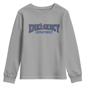 Patriotic ER Nurse Gift Youth Sweatshirt America 250th Anniversary TS12 Sport Gray Print Your Wear