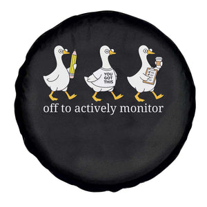 Funny Goose Teacher Testing Day Spare Tire Cover Off to Actively Monitor TS12 Print Your Wear