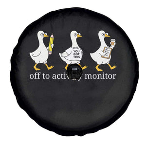 Funny Goose Teacher Testing Day Spare Tire Cover Off to Actively Monitor TS12 Print Your Wear