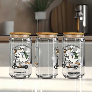 Funny Silly Goose Proctor Glass Can Off to Actively Monitor Teacher Testing Day TS12 Print Your Wear