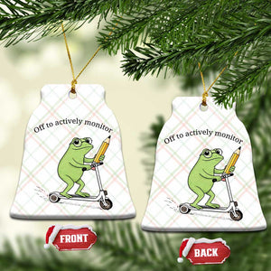 Funny Frog Teacher Testing Test Day Ceramic Ornament Off To Actively Monitor TS12 Print Your Wear