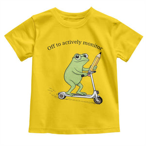 Funny Frog Teacher Testing Test Day Toddler T Shirt Off To Actively Monitor TS12 Daisy Print Your Wear