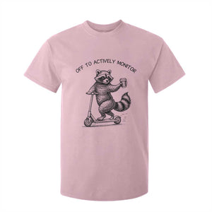 Funny Teacher Testing Day T Shirt For Kid Silly Raccoon Proctor Off To Actively Monitor TS12 Light Pink Print Your Wear