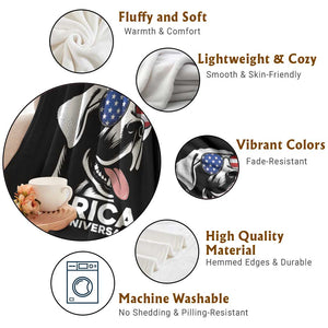 Merica Labrador Retriever Lover Throw Blanket 250th Anniversary Gift TS12 Print Your Wear