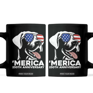 Merica Labrador Retriever Lover Coffee Mug 250th Anniversary Gift TS12 Black Print Your Wear