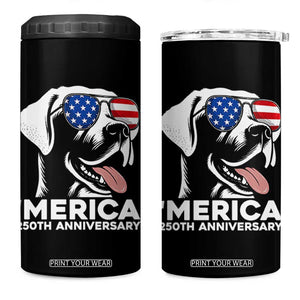 Merica Labrador Retriever Lover 4 in 1 Can Cooler Tumbler 250th Anniversary Gift TS12 One Size: 16 oz Black Print Your Wear