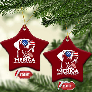Merica Labrador Retriever Lover Ceramic Ornament 250th Anniversary Gift TS12 Print Your Wear