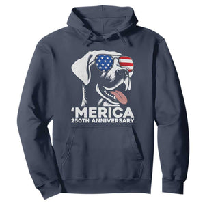 Merica Labrador Retriever Lover Hoodie 250th Anniversary Gift TS12 Navy Print Your Wear