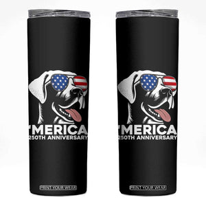 Merica Labrador Retriever Lover Skinny Tumbler 250th Anniversary Gift TS12 Black Print Your Wear
