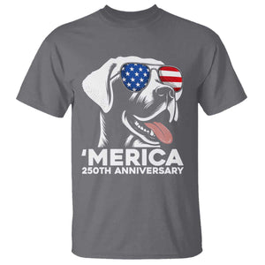 Merica Labrador Retriever Lover T Shirt 250th Anniversary Gift TS12 Charcoal Print Your Wear