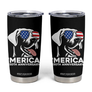 Merica Labrador Retriever Lover Tumbler Cup 250th Anniversary Gift TS12 Black Print Your Wear