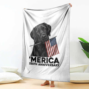 Patriotic Labrador Retriever Throw Blanket America 250th Anniversary Gift TS12 Print Your Wear