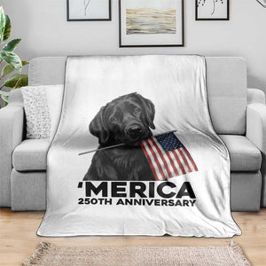 Patriotic Labrador Retriever Throw Blanket America 250th Anniversary Gift TS12 Print Your Wear