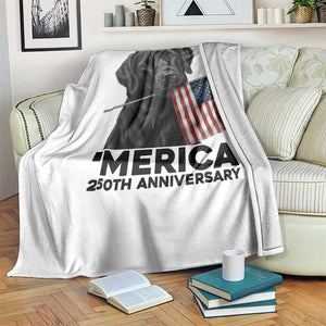 Patriotic Labrador Retriever Throw Blanket America 250th Anniversary Gift TS12 Print Your Wear
