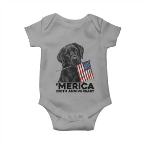 Patriotic Labrador Retriever Baby Onesie America 250th Anniversary Gift TS12 Sport Gray Print Your Wear