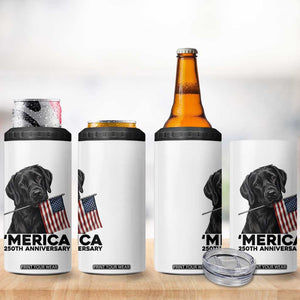 Patriotic Labrador Retriever 4 in 1 Can Cooler Tumbler America 250th Anniversary Gift TS12 Print Your Wear