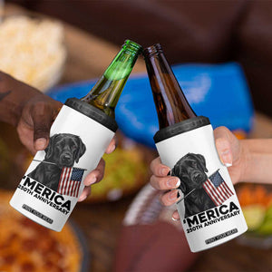Patriotic Labrador Retriever 4 in 1 Can Cooler Tumbler America 250th Anniversary Gift TS12 Print Your Wear